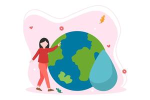 Earth Day Flat Illustration Design vector