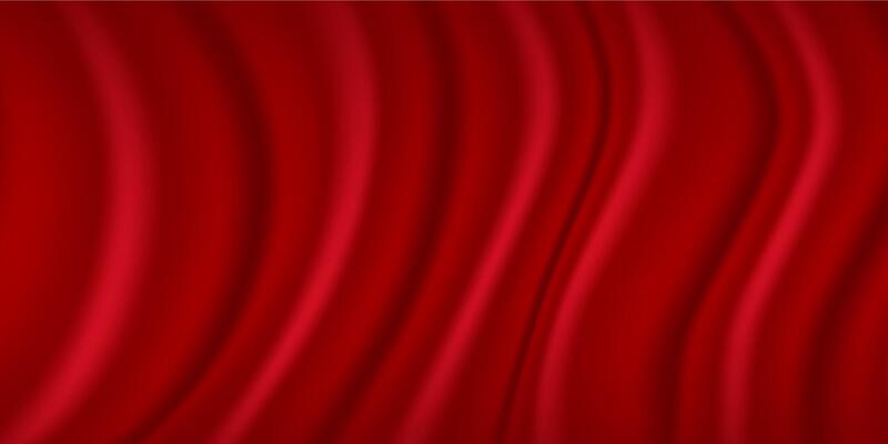 3D illustration of Red drapery silk fabric luxury background. 3d silk texture cloth.