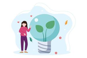 Earth Day Flat Illustration Design vector