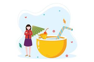 Weekend Holiday Flat Illustration Design vector