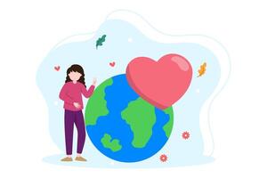 Earth Day Flat Illustration Design vector