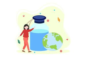 Earth Day Flat Illustration Design vector