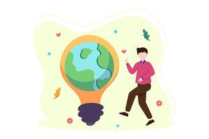 Earth Day Flat Illustration Design vector