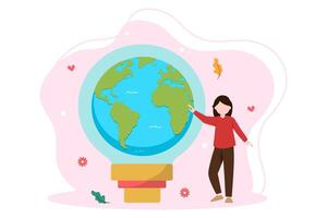 Earth Day Flat Illustration Design vector