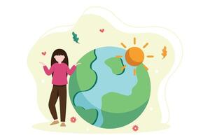 Earth Day Flat Illustration Design vector