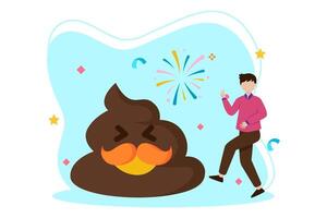 April Fools Flat Illustration Design vector