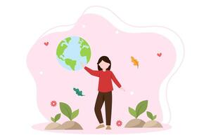 Earth Day Flat Illustration Design vector