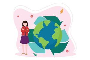 Earth Day Flat Illustration Design vector