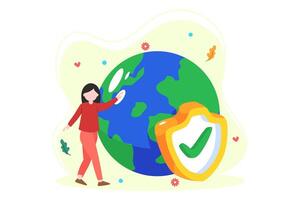 Earth Day Flat Illustration Design vector