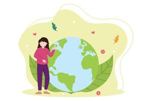 Earth Day Flat Illustration Design vector