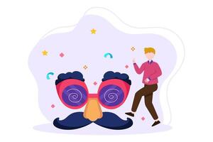 April Fools Flat Illustration Design vector