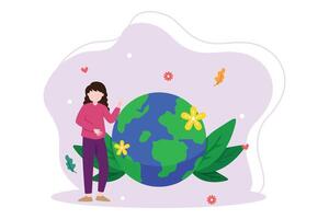 Earth Day Flat Illustration Design vector