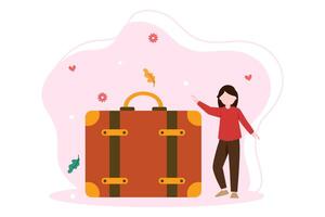 Weekend Holiday Flat Illustration Design vector