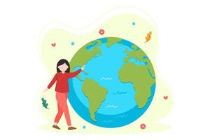 Earth Day Flat Illustration Design vector