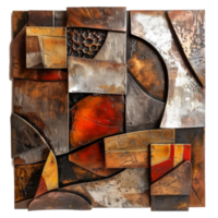 contemporâneo elegância misturado metal abstrato arte para moderno espaços png