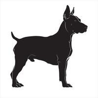 Flat illustration of dog silhouette vector