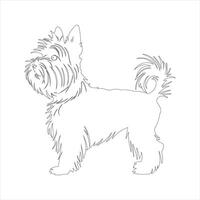 Hand drawn dog outline illustration vector