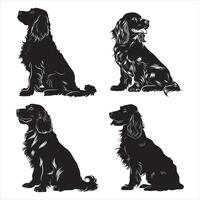 Flat illustration of dog silhouette vector