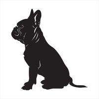 Flat illustration of dog silhouette vector