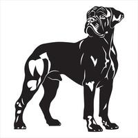 Flat illustration of dog silhouette vector