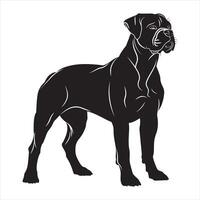 Flat illustration of dog silhouette vector