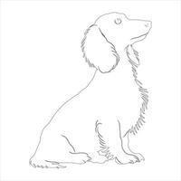 Hand drawn dog outline illustration vector