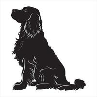 Flat illustration of dog silhouette vector