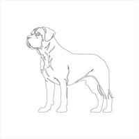 Hand drawn dog outline illustration vector