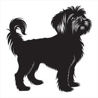 Flat illustration of dog silhouette vector