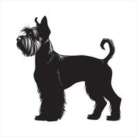 Flat illustration of dog silhouette vector