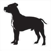 Flat illustration of dog silhouette vector