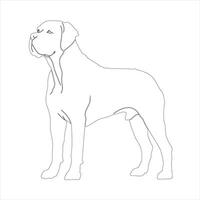 Hand drawn dog outline illustration vector