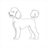 Hand drawn dog outline illustration vector