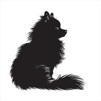 Flat illustration of dog silhouette vector