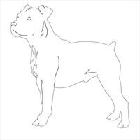 Hand drawn dog outline illustration vector