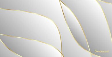 Abstract background with gold waves. Luxury paper cut background, golden pattern, halftone gradients, cover template, geometric shapes, modern minimal banner. 3d illustration. vector