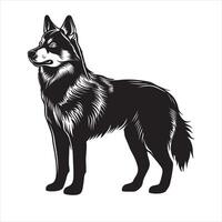 Flat illustration of dog silhouette vector