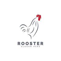 Rooster logo template design vector