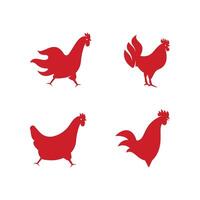 Rooster icon template design vector