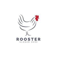 Rooster logo template design vector