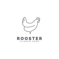 Rooster logo template design vector