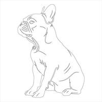 Hand drawn dog outline illustration vector