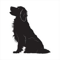 Flat illustration of dog silhouette vector