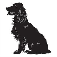 Flat illustration of dog silhouette vector