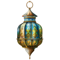 elegante iluminación Clásico islámico linterna para eterno belleza png