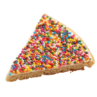 Enchanting Cake Creation Fairy Bread Slice for a Sweet Celebration png