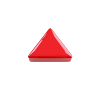 Vibrant Dimension Shiny Red Triangle in Stunning 3D Render png