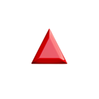 radiant facettes dynamique rouge Triangle dans frappant 3d la perspective png