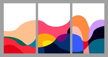 Illustration colorful liquid and fluid abstract for banner template vector