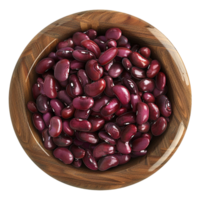 Red Beans Nestled in a Wooden Bowl for Earthy Appeal png